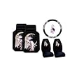 Jessica Galbreth Fairy 6pc Combo Set Front Floor Mats, Seat Covers, Steering Wheel Cover & Keychain
