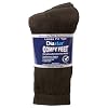Diastar Comfy Feet Diabetic Socks, Brown, 6-8, 3 pack