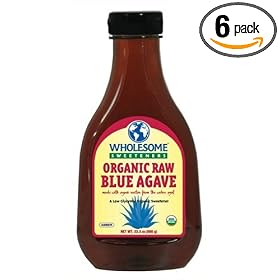 Wholesome Sweeteners Organic Raw Blue Agave, 23.5-Ounce Bottles (Pack of 6)