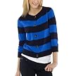 GO International&reg; Striped Sweater - Blue/Ebony