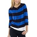 GO International&reg; Striped Sweater - Blue/Ebony