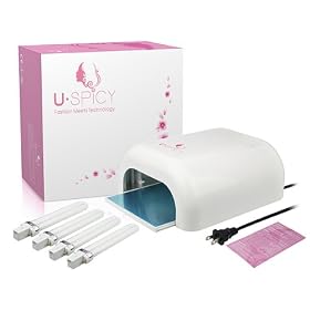 USpicy 36W Nail UV Lamp Acrylic Gel & Shellac CURING Light TIMER DRYER SPA Equipment-uk version