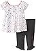 Calvin Klein Baby-Girls Newborn Printed Tunic with Charcoal Leggings