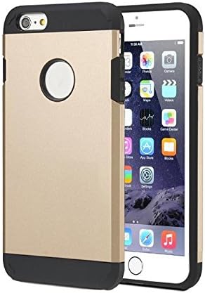 iPhone 6s Plus Case, HotSees Tough Armor Case for iPhone 6s Plus (5.5-Inch), Dual Layer Protection, (Gold)