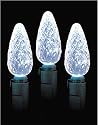 LED White Christmas Light String Set / 35 L.E.D. Christmas Lights / 1.6 Watts per Set / Green Wire