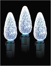 LED White Christmas Light String Set / 35 L.E.D. Christmas Lights / 1.6 Watts per Set / Green Wire