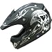 ATV Motocross Adult DOT Helmet 181 skull Flat Black Size XLarge