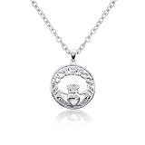 Bling Jewelry Celtic Knot Claddagh Pendant Sterling Silver with 18 Chain