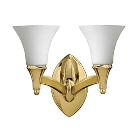 Hinkley Lighting 5622PD Siren Two Light Wall Sconce in Provincial Gold