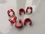 6x red Alloy Hydraulic Housing C-Clips Brake Cable Hose Frame C Clip UK