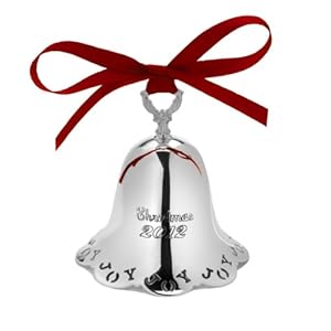 #!Cheap Towle 2012 Silver Plated Pierced Bell Ornament, 33rd Edition