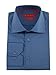 Gino Valentino Men's Modern Spread Collar Barrel Cuff Cotton Dress Shirt