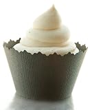 Charcoal Dark Gray Cupcake Wrappers - Set of 12 - Grey Liner an Essential Accessory for Creative Cupcakes