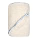 Bumkins Organic Cotton Hooded Towel Set - Dusty Blue Satin Trim
