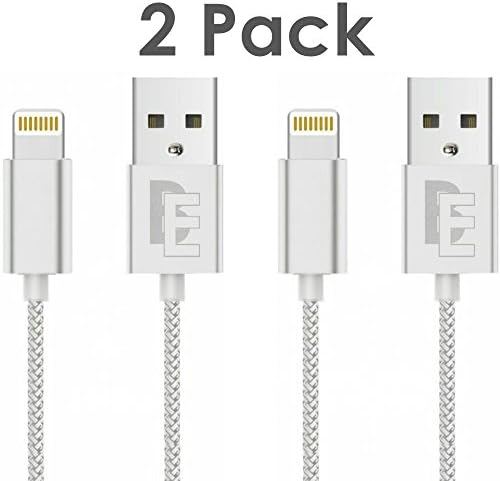 Beam Electronics Apple MFI Certified 6 Feet 8 Pin USB Lightning Cable, Pack of 2