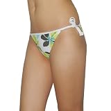 Body Glove Ladies Soft  Smooth Surf Dri-Fit Swim Bikini Bottom - Quick Dry - White  Green