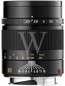 Leica 90mm f/2.5 Summarit-M, Telephoto Manual Focus Lens for M System, Black - USA