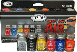 AMAZING AIR ACRYLIC REFILL SET TESTORS PAINT & AIRBRUSH SET
