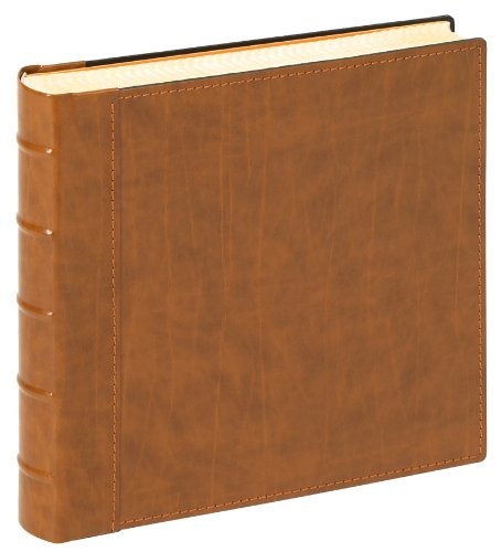Walther FA2641 Leder - Fotoalbum im Geschenkkarton, 80 cremefarbene Seiten, 32 x 32 cm hellbraun