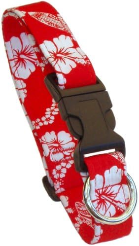 Beach Dog Laguna Pet Collar, Medium, Red