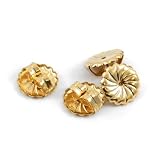Gold Ear Nut Earring Backs (2 Pairs)