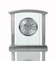 Chrome & Glass Mantel Clock