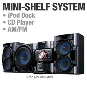 Sony MHC-EC99i Mini Hi-Fi Shelf System with Integrated iPod Dock 530W