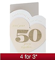 Flitter Golden 50th Anniversary Card