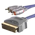 Vivanco SICSR 1302 Videokabel, 3x Cinchstecker - Scartstecker, YUV, 2,0m