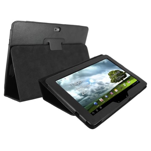 MiniSuit ASUS Transformer Prime Case TF201  Leather-like Multi-View stand folio case cover designed for ASUS Eee Pad Transformer Prime 2 (newest model) - Black