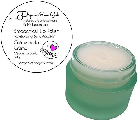 Smoochies! Lip Polish ~ Vegan Organic Moisturizing Lip Exfoliator ~ Crème de la Crème (Warm Caramel Crème Bruleé Flavor) 24g