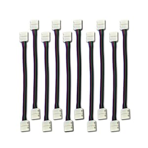 ZITRADES 10Pcs LED Strip Light 5050 RGB strip Connector for Conductor 10 to 12 mm Strip to Strip Jumper led strip connector