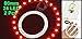 uxcell 2 x 80mm Red 24 SMD LED Rear Angel Eyes Halo Ring