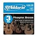 D'Addario EJ16-3D Phosphor Bronze Acoustic Guitar Strings, Light, 3 Sets D'Addario EJ16-3D Phosphor Bronze Acoustic Guitar Strings, Light, 3 Sets