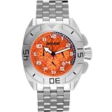 Deep Blue Mens Master Timer Chronograph Steel Watch - Orange by Deep Blue