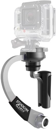 Steadicam Curve Compact Video Camera Stabilizer for GoPro (Silver) with HERO3 AHDBT-301 Battery & Charger + Accessory Kit