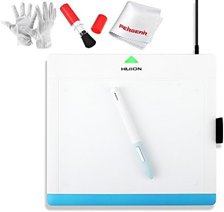 Huion 680TF Built-in Memory Card Reader Drawing Graphics Pen Tablet - White/Blue