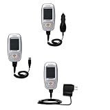 Deluxe Kit for the Samsung SGH-E350 includes a USB cable with Car and Wall Charger - Gomadic Brand w/ TipExchange Technology