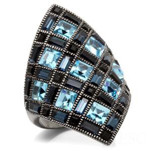 Jewelry - Aquamarine Austrian Crystal Ring SZ 6 by