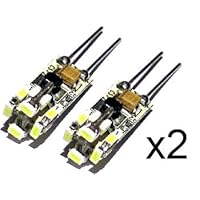 2x G4 LED 60 Lumen 0.7 Watt Cool White Replacement Bulb Lamp, 12V AC DC