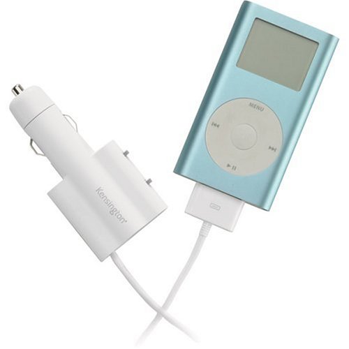 Electronics: Kensington FM Transmitter/Auto Charger for iPod  White 