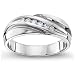 Comfort-Fit Men's Wedding Ring in 18k White Gold or Yellow Gold (G-H/SI2, 1/7 ct. tw.)