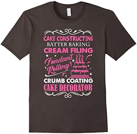Men's Cake Decorator Shirt - Cake Decorating Shirt 2XL Asphalt