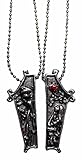 Nightmare Before Christmas LOVERS SPLIT COFFIN 2 Piece PENDANT SET w/32" Chains