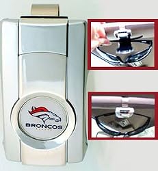 Denver Broncos Square Sunglass Visor Clip - NFL Football Fan Shop Sports Team Merchandise