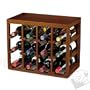 12 Bottle Cube-Stack Wine Rack (Light Finish