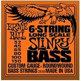 Ernie Ball 2838 Electric Bass Long Scale Slinky, 6 String Set