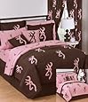 Pink Browning Buckmark 6 Pc TWIN Comforter Set (Comforter, 1 Flat Sheet, 1 Fitted Sheet, 1 Pillow Case, 1 Sham, 1 Bedskirt) SAVE BIG ON BUNDLING!