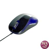 iBUFFALO 光学式BlueLED&ダブルレンズ有線マウス 5ボタン USB ブラック BSMBU01BK