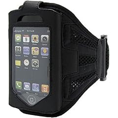 MaryCom Sport Armband Hülle Tasche für Apple iPod Touch Iphone 2G Iphone 3G in Schwarz mit Displayschutz